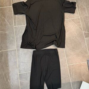 Dressed in LALA black Ribbed Two-Piece Set